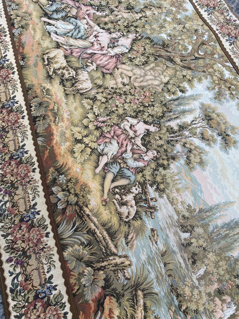 Bobyrug's Beautiful Aubusson French Style Jaquar Tapestry (Tapisserie d'Aubusson) en vente 5