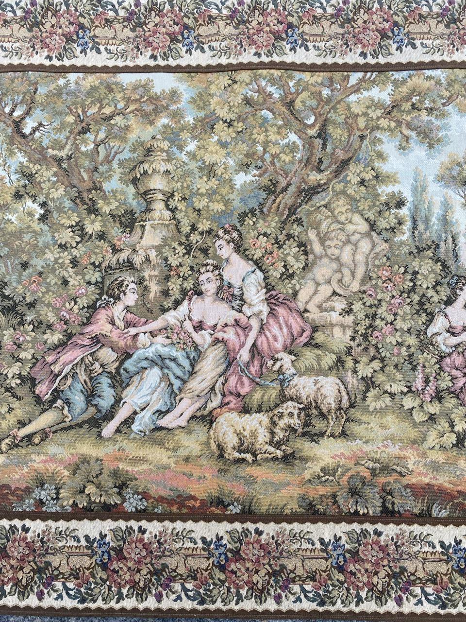 Bobyrug’s Beautiful French Aubusson Style Jaquar Tapestry For Sale 8
