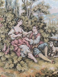 Bellissimo arazzo francese in stile Aubusson Jaquar di Bobyrug