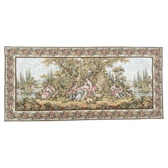 Bellissimo arazzo francese in stile Aubusson Jaquar di Bobyrug