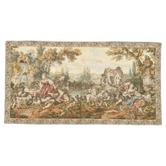 Retro Beautiful French Aubusson Style Jaquar Tapestry