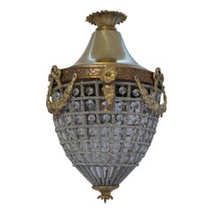 Beautiful French Baroque Style Basket Chandelier