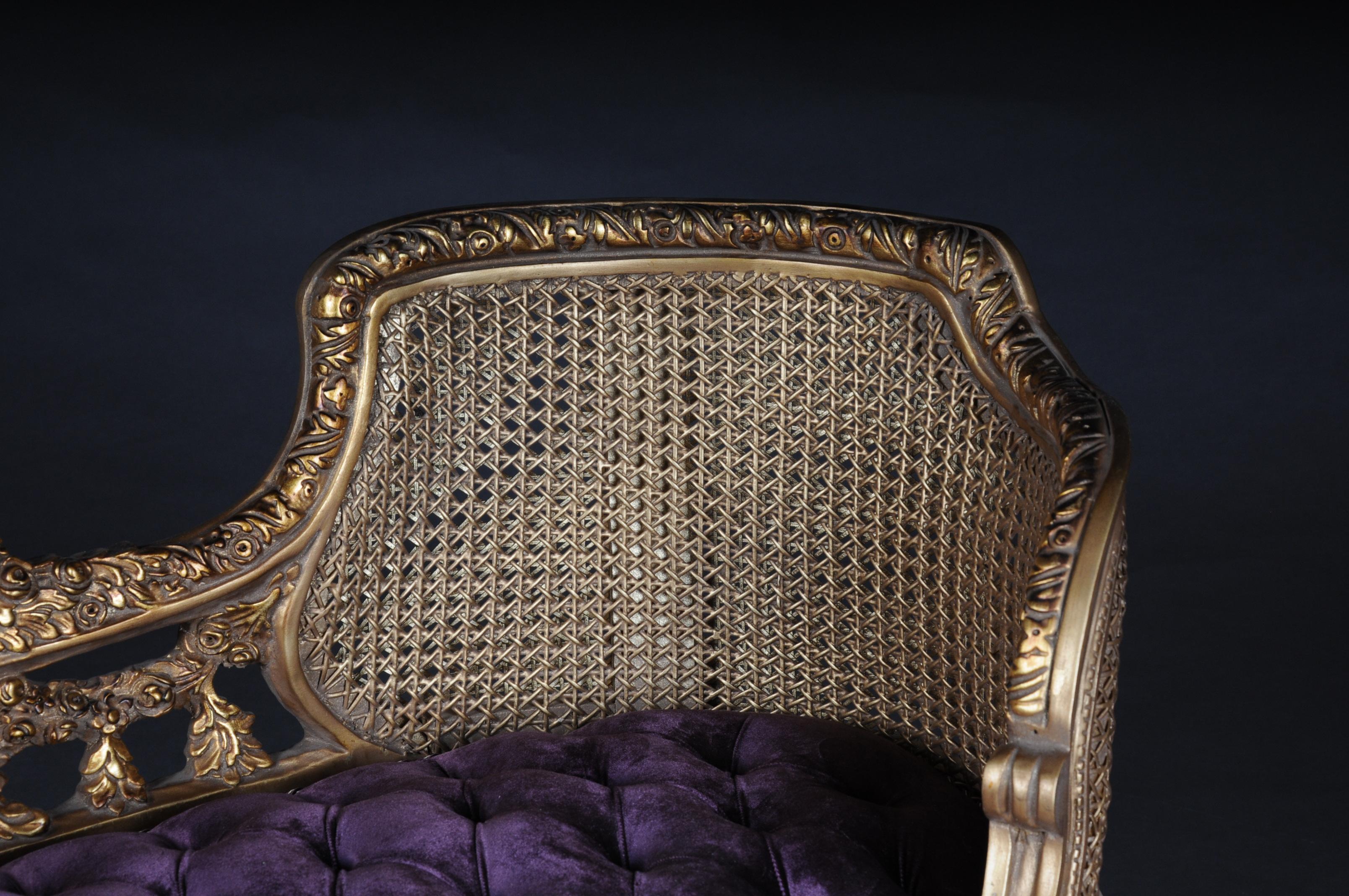 Beech Beautiful French Bench, Sofa in the Louis XVI Style