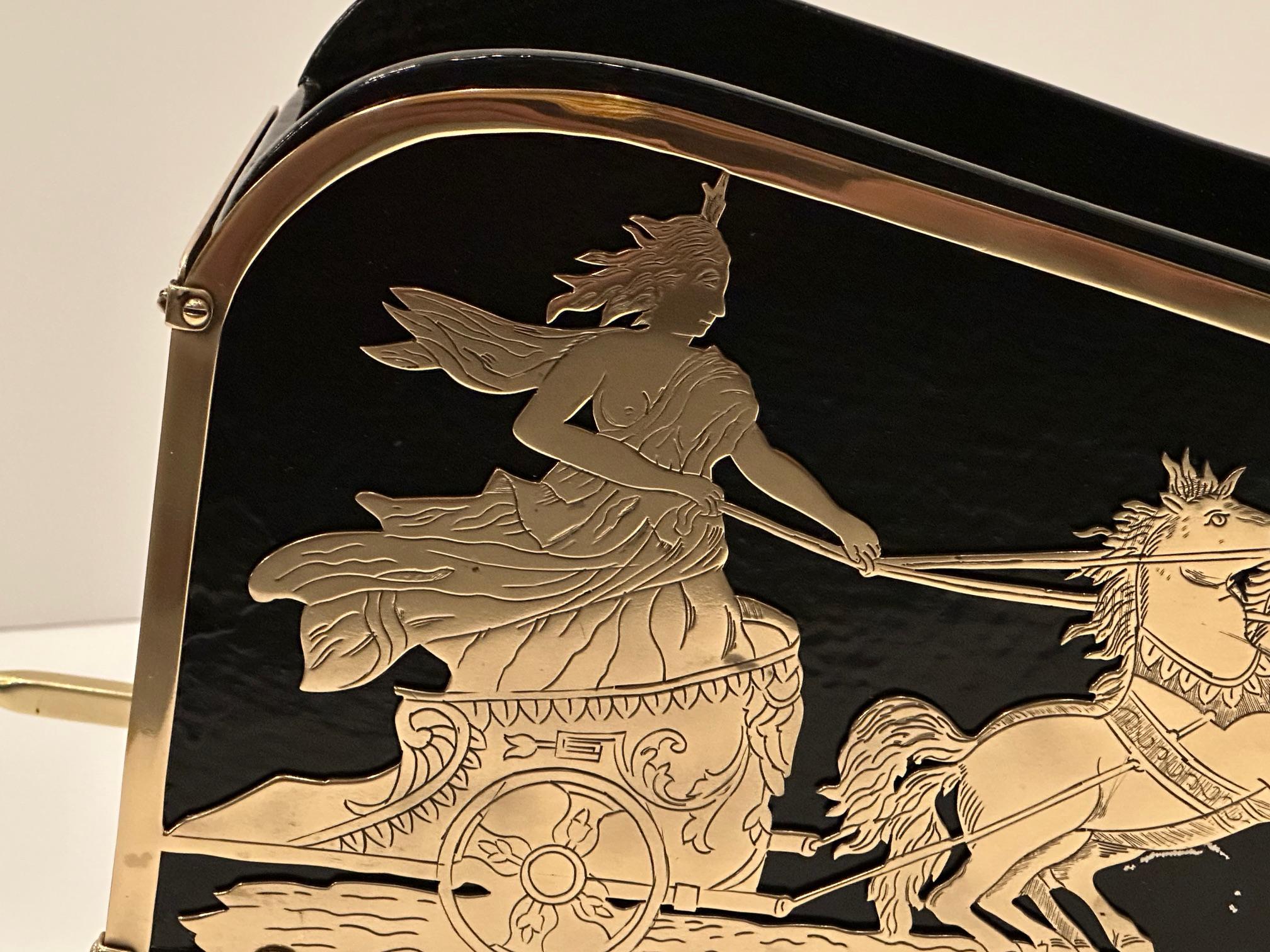 Magnifique centre de table en forme de roue de style néoclassique en laiton français en vente 1