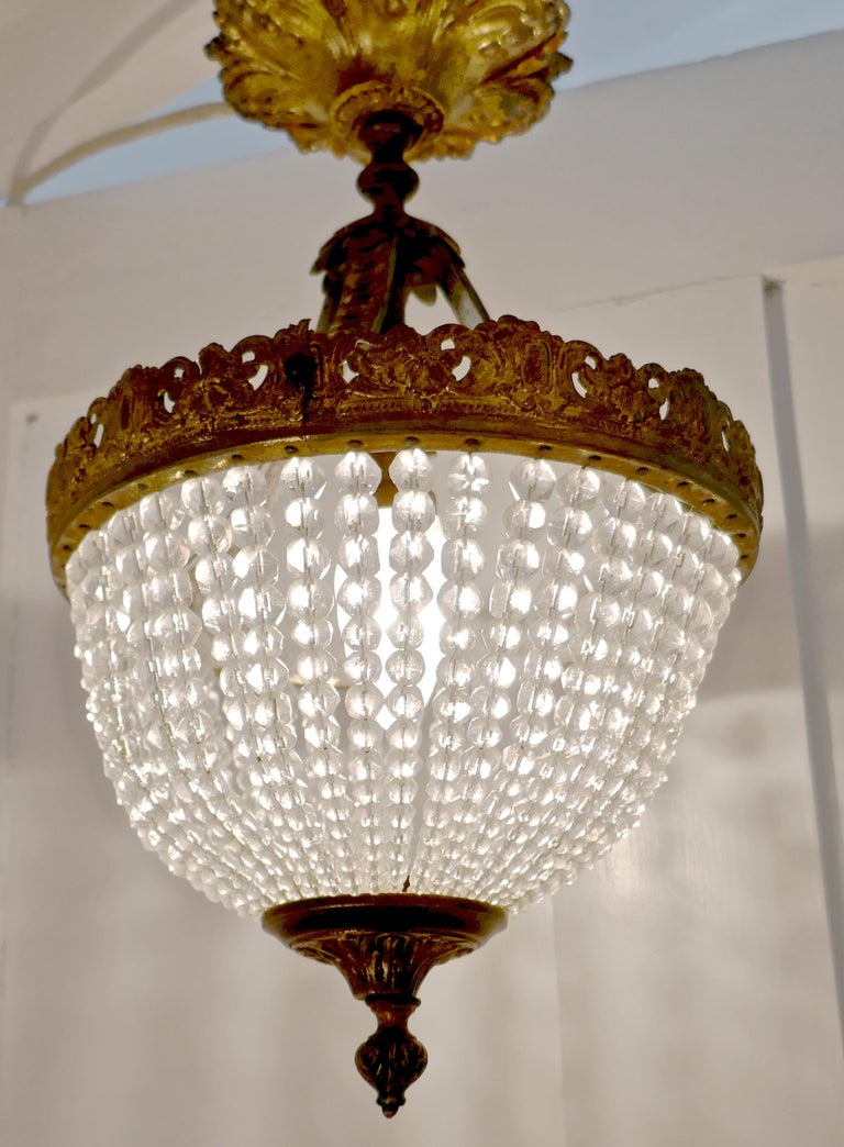 Beautiful French Empire Style Basket Chandelier at 1stDibs