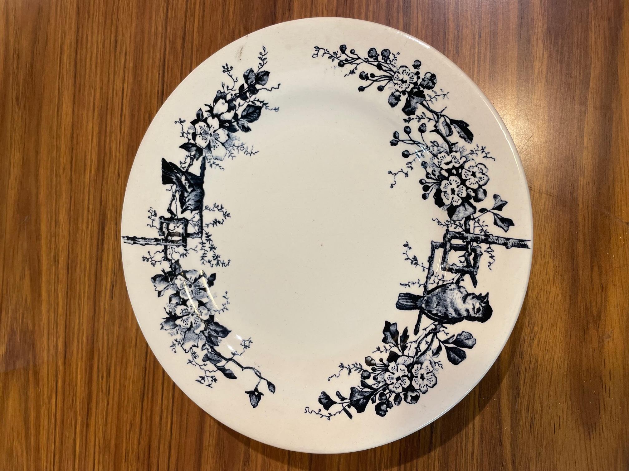 Beautiful French Faience Plates ''Terre de Fer