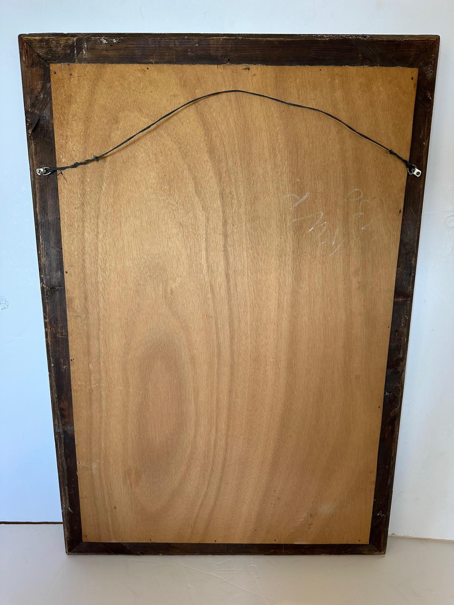 Miroir Magnifique miroir néoclassique français en bois doré en vente