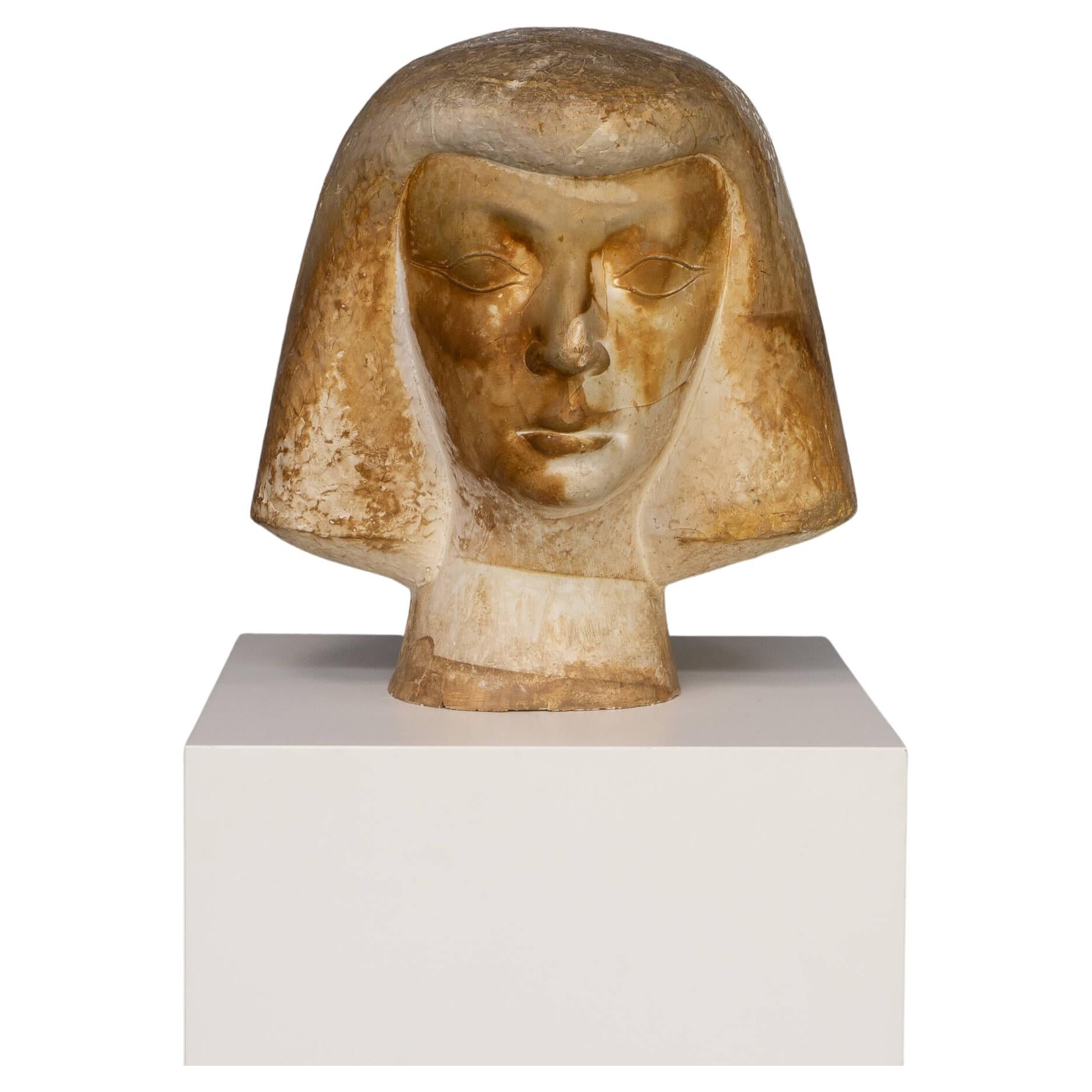 Beautiful French Head Sculpture by Aoussauti For Sale