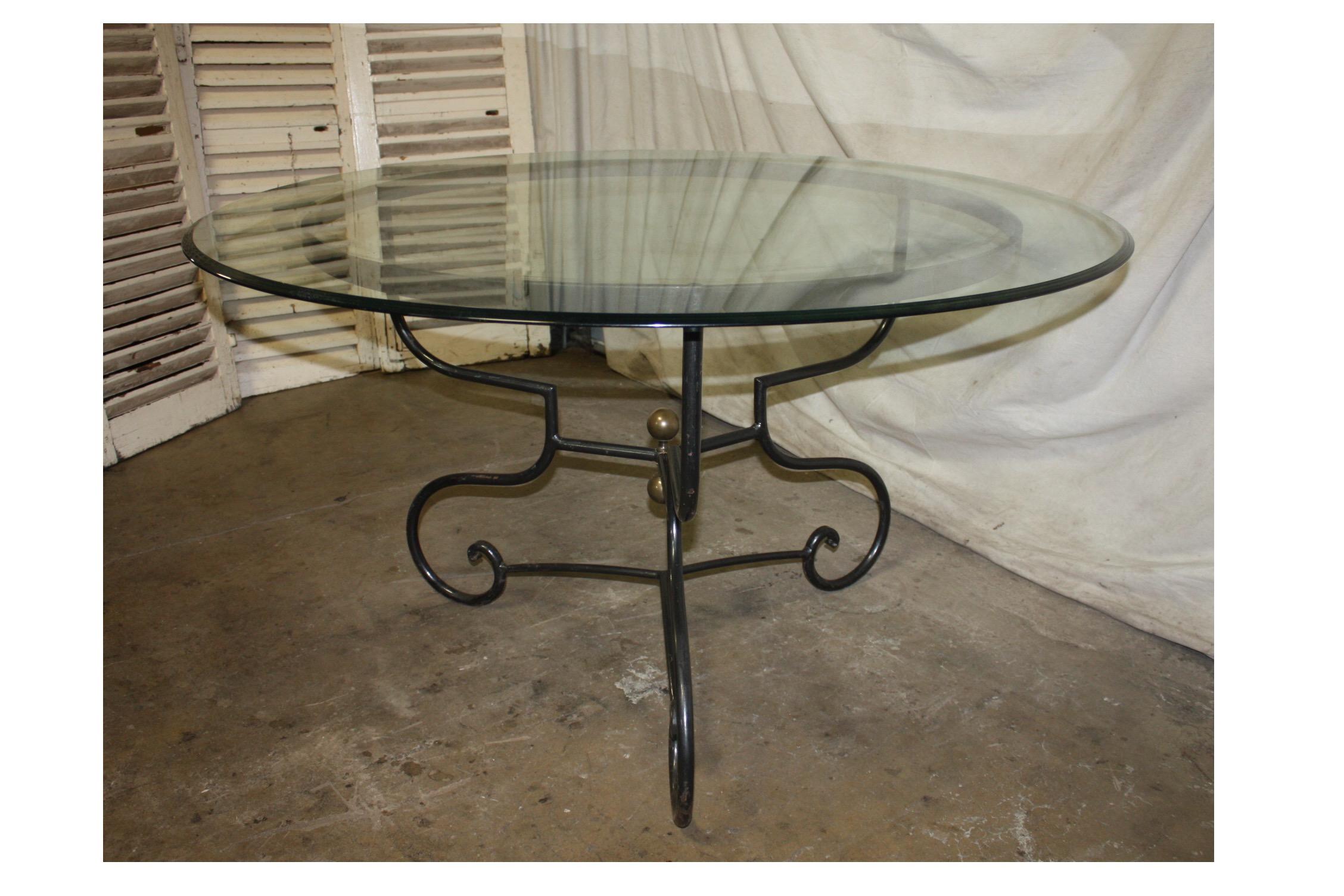 Beautiful French Iron Table In Good Condition In Stockbridge, GA
