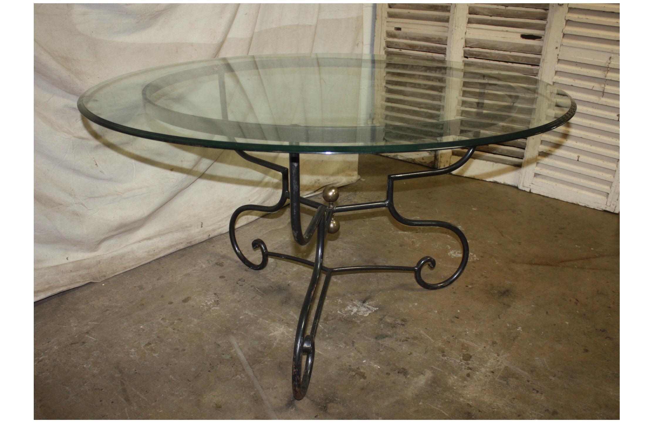 20th Century Beautiful French Iron Table
