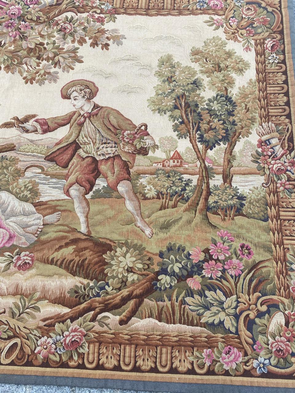 Machine-Made Beautiful French Jaquar Halluin Tapestry 