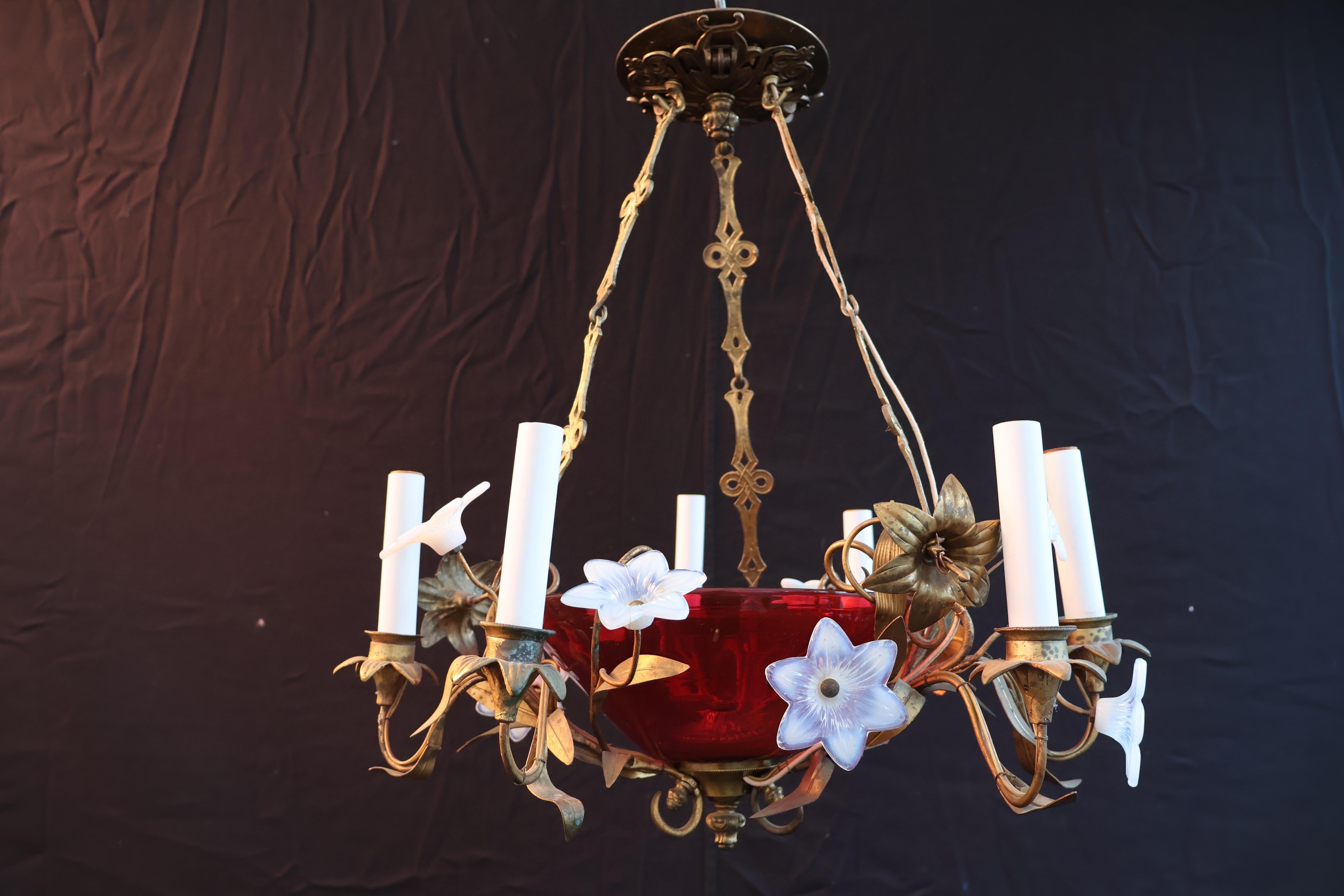 Preciosa lámpara de araña francesa de finales del siglo XIX en venta 10