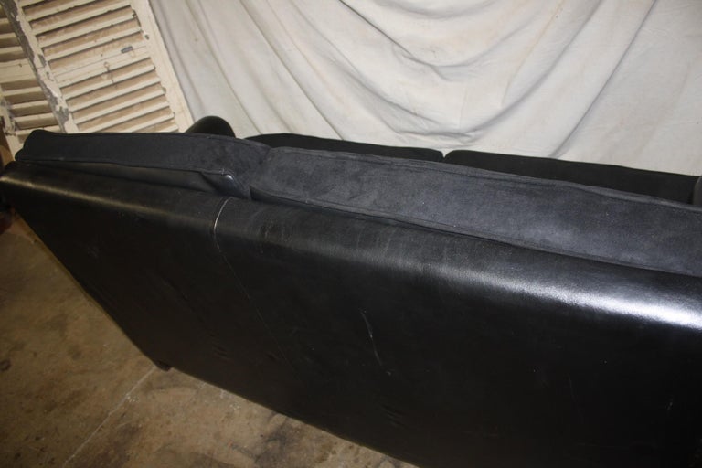 Beautiful French Leather Sofa For Sale 11