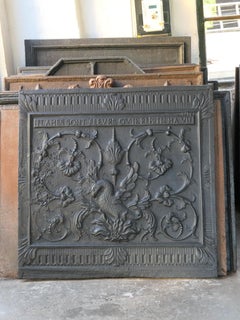 Beautiful French Louis XIV 'Phoenix' Fireback, 17th-18th Century