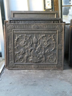 Beautiful French Louis XIV 'Phoenix' Fireback, 17th-18th Century