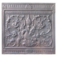 Beautiful French Louis XIV 'Phoenix' Fireback, 17th-18th Century