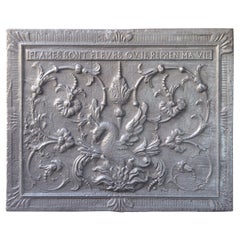 Beautiful French Louis XIV 'Phoenix' Fireback, 17th-18th Century