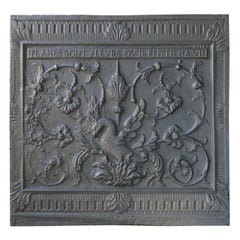 Beautiful French Louis XIV 'Phoenix' Fireback, 17th-18th Century