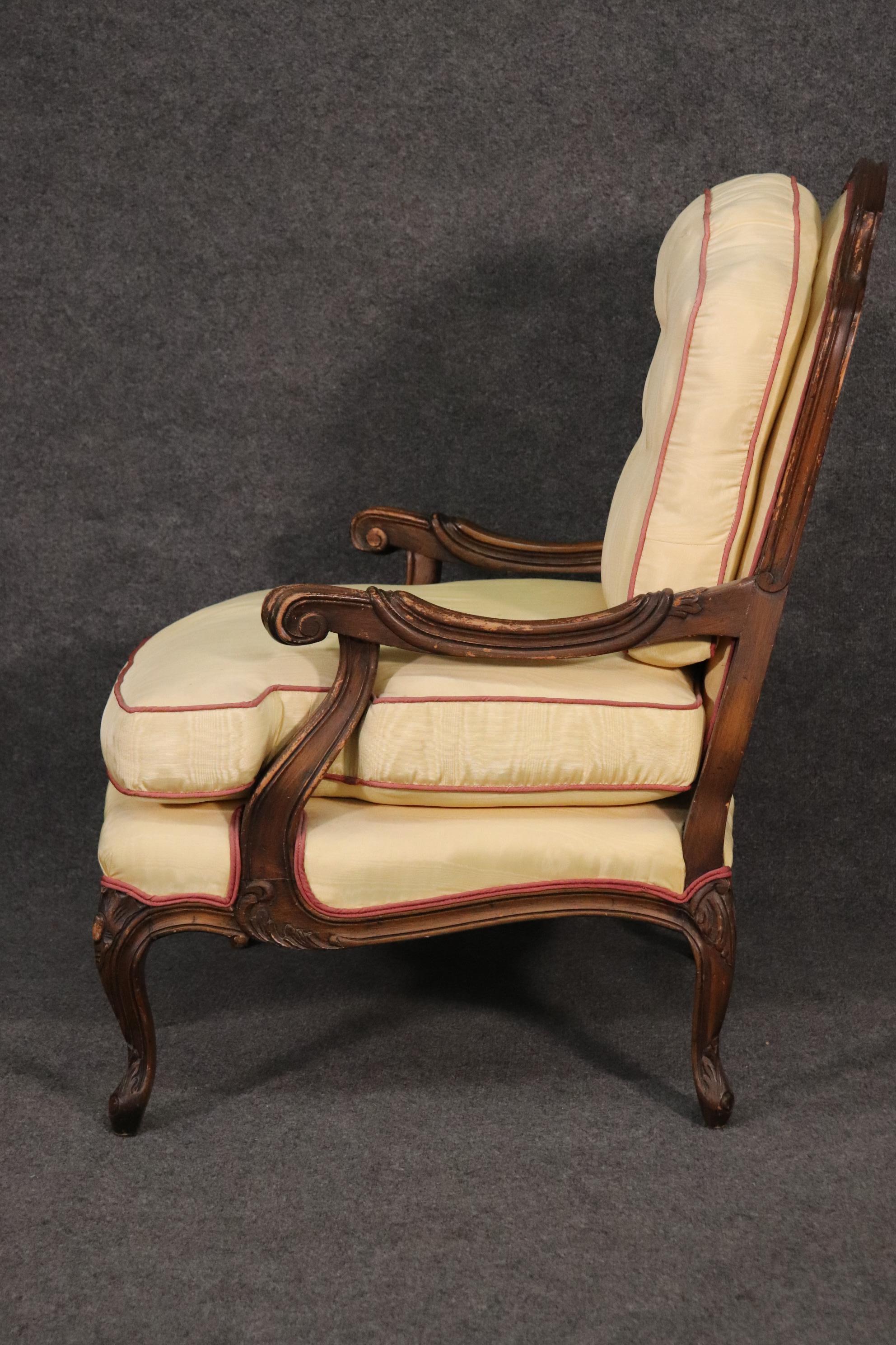 french bergere chair and ottoman