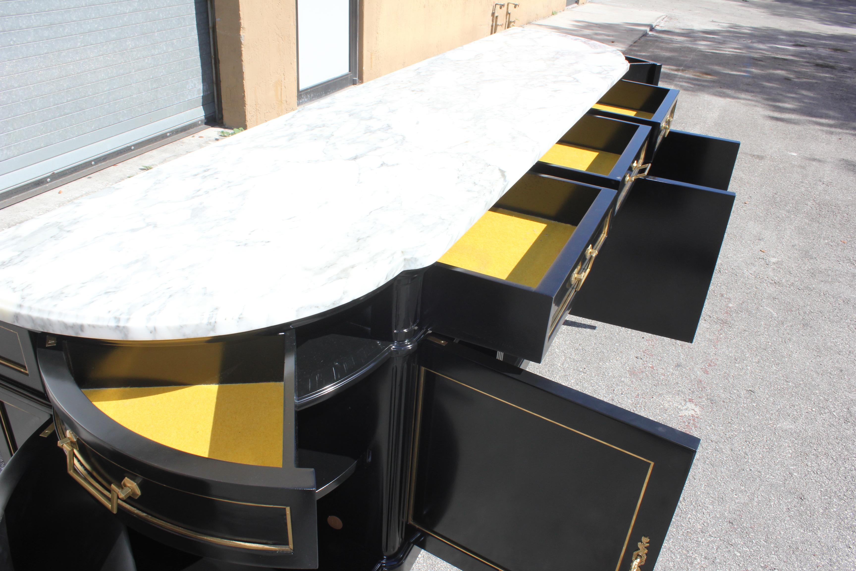 Brass Beautiful Antique Sideboard or Buffet, circa 1910s