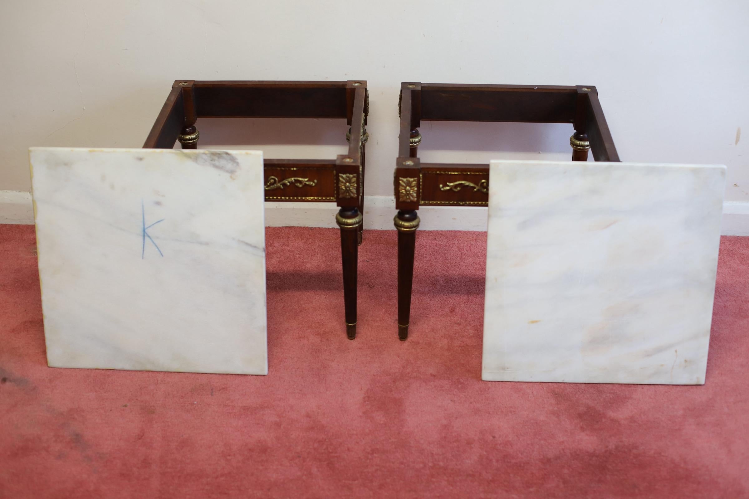 Beautiful French Louis XVI Style Marble-Top  Occasional Tables  For Sale 10