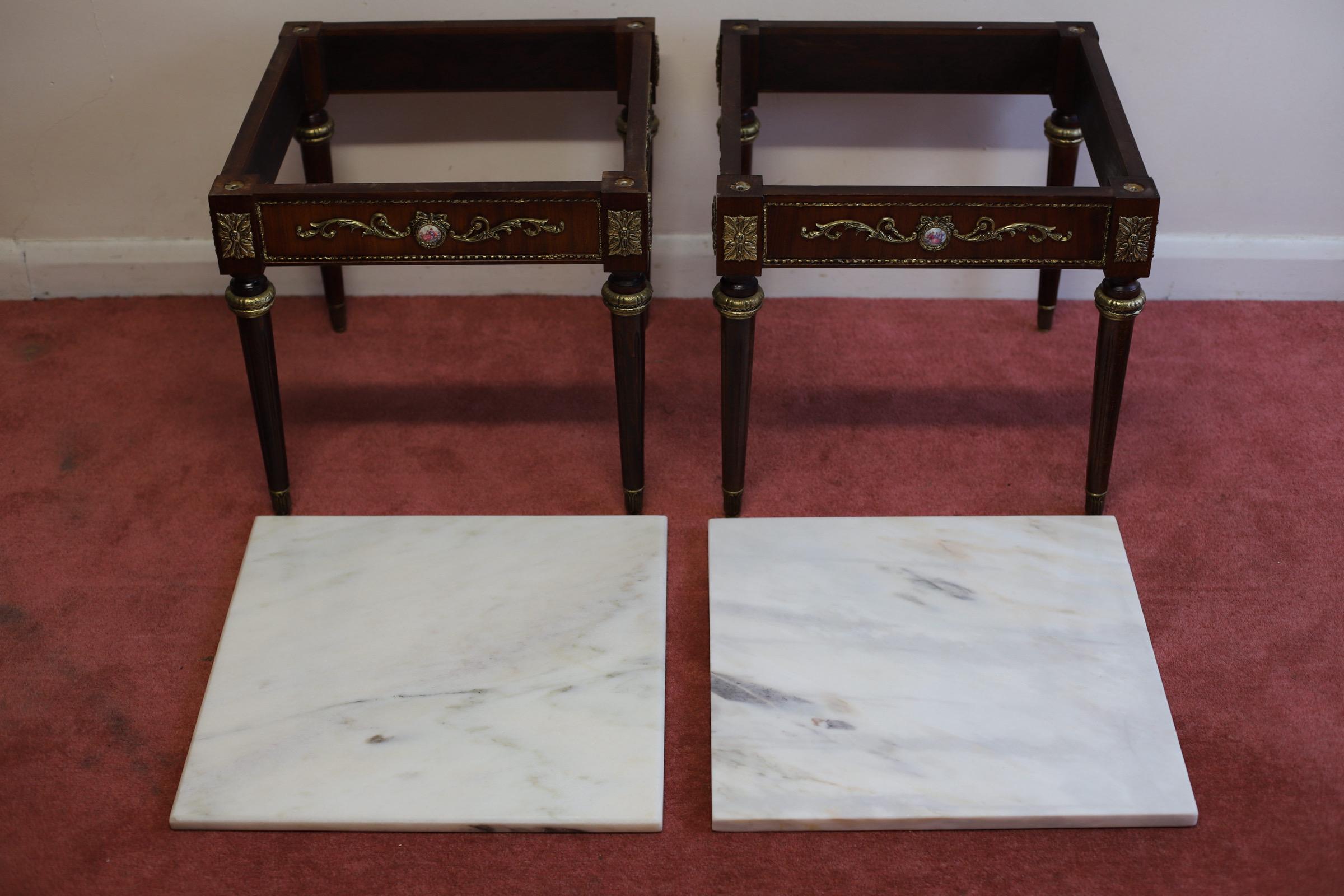 Beautiful French Louis XVI Style Marble-Top  Occasional Tables  For Sale 12