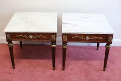 Beautiful French Louis XVI Style Marble-Top  Occasional Tables