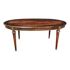 Beautiful French Mahogany Louis XVI Style Oval Dining Table