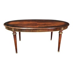 Beautiful French Mahogany Louis XVI Style Oval Dining Table