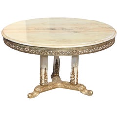 Beautiful French Round Coffee or Cocktail Bronze Table