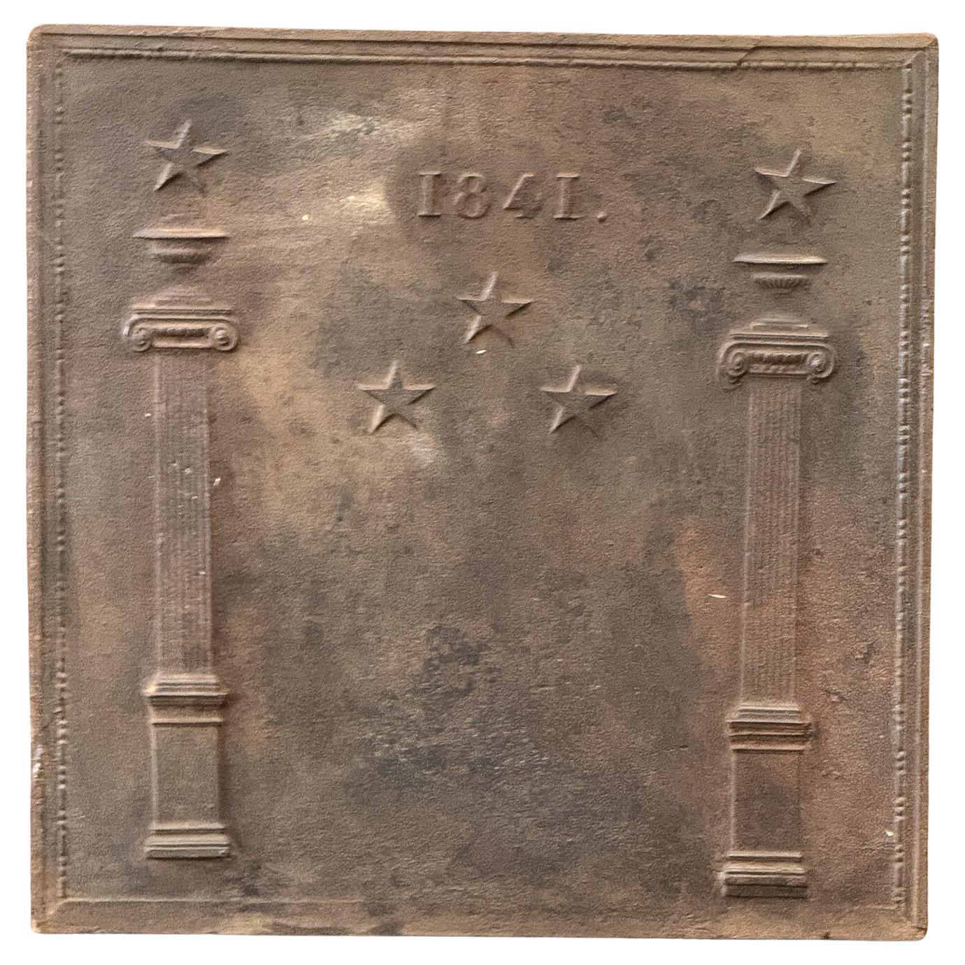 Bellissimo parafuoco neoclassico francese, datato 1841