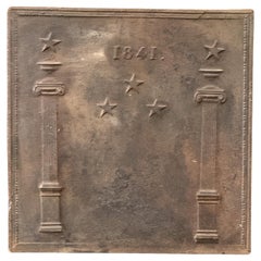 Beautiful French Neoclassical Fireback / Backsplash, dated 1841
