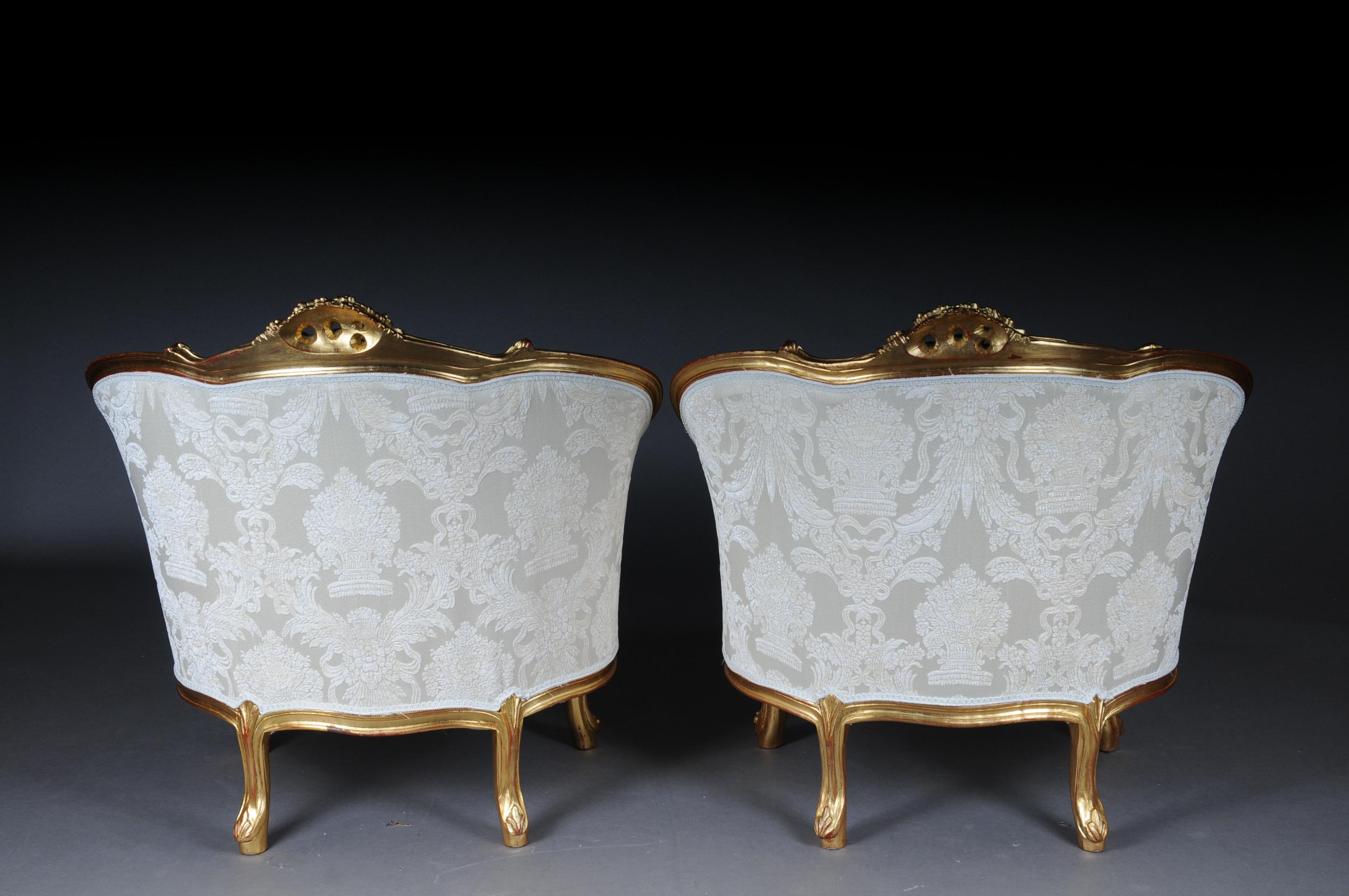 Magnifique ensemble de sièges de salon de style Louis XV, 20e siècle en vente 5