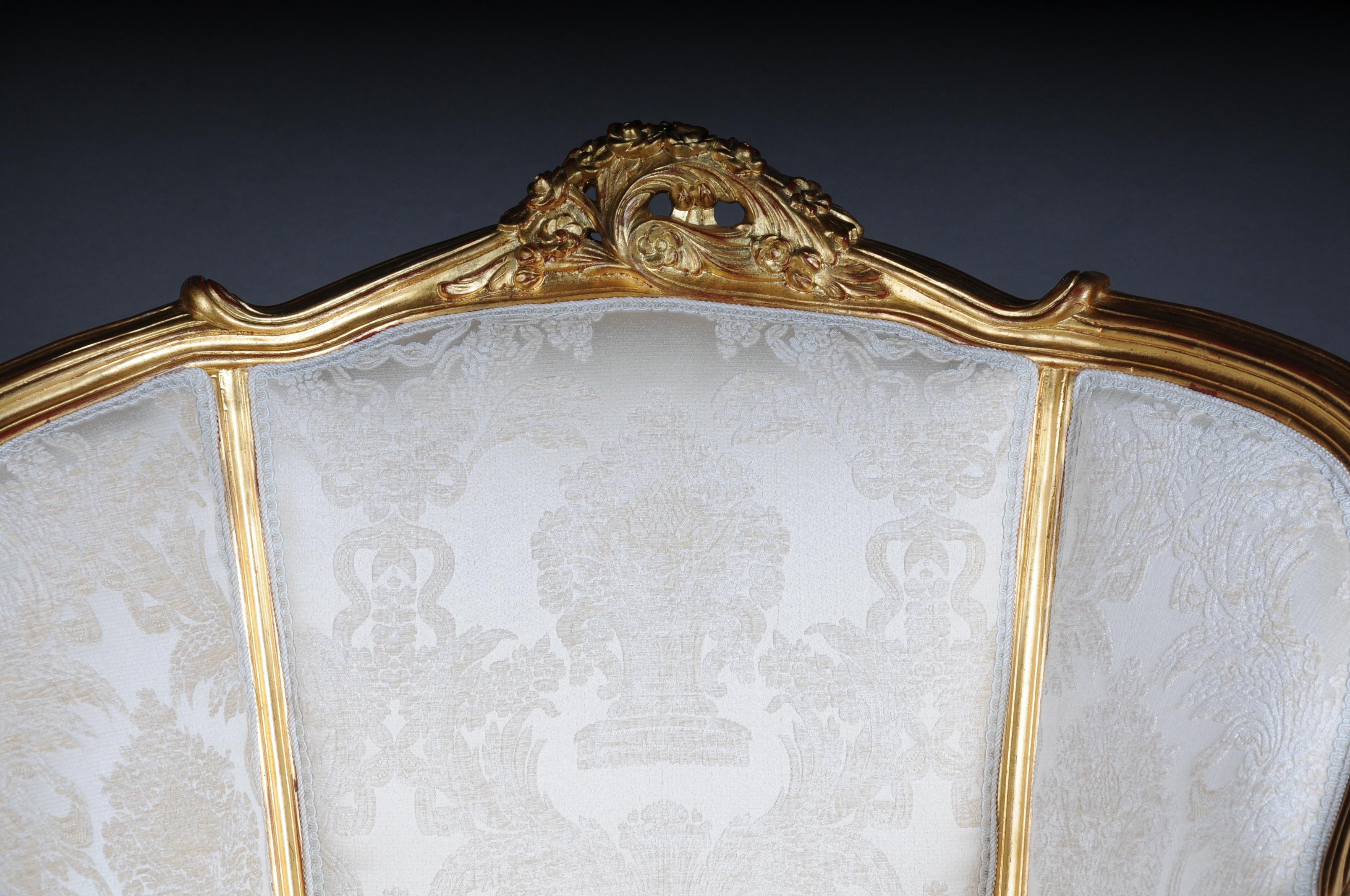 Schöne französische Salon-Sitzgruppe / Sitzgruppe im Louis-XV-Stil, 20. Jahrhundert im Angebot 11