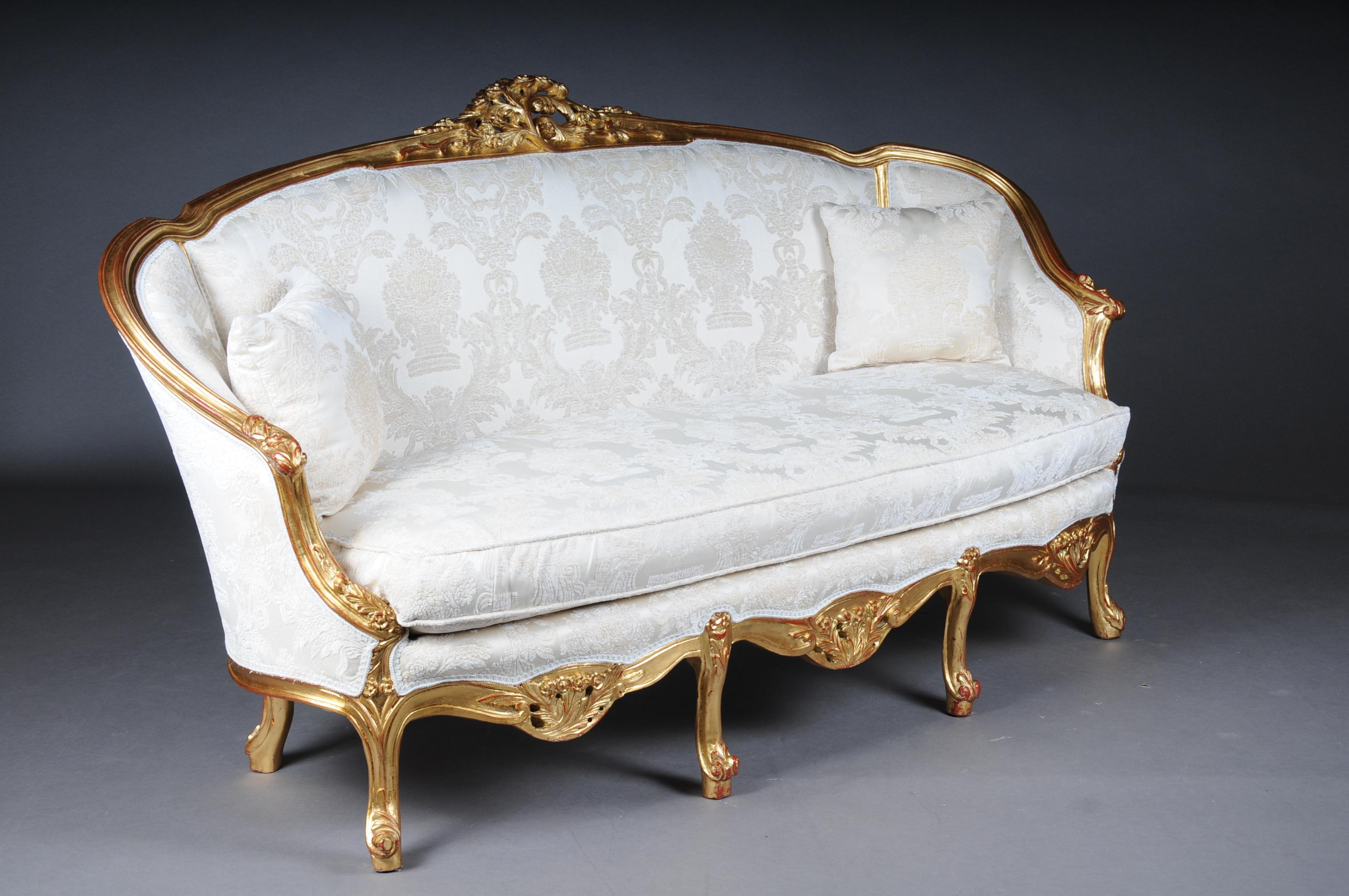 Sculpté à la main Magnifique ensemble de sièges de salon de style Louis XV, 20e siècle en vente