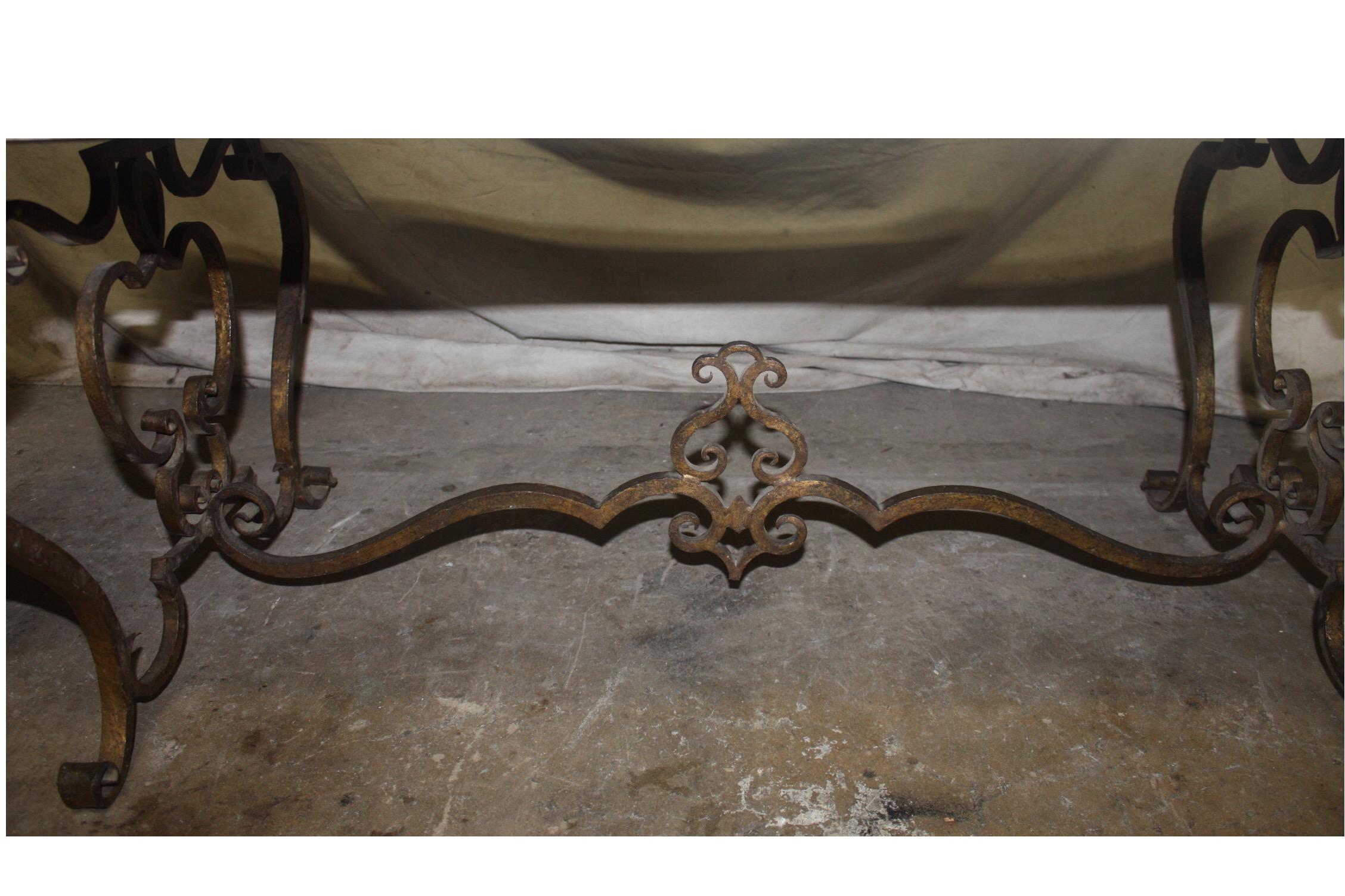 Iron Beautiful French Sofa Table For Sale