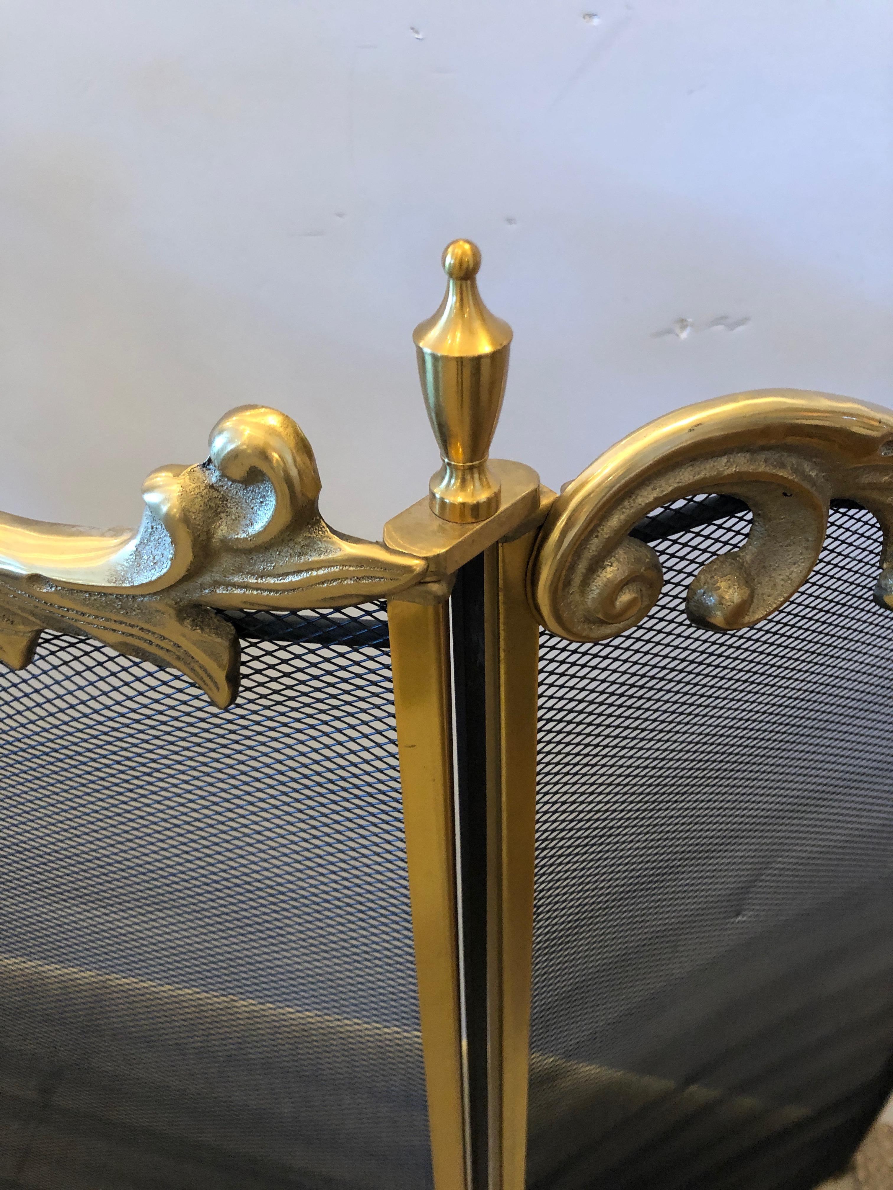 American Beautiful French Style 3-Panel Fireplace Screen