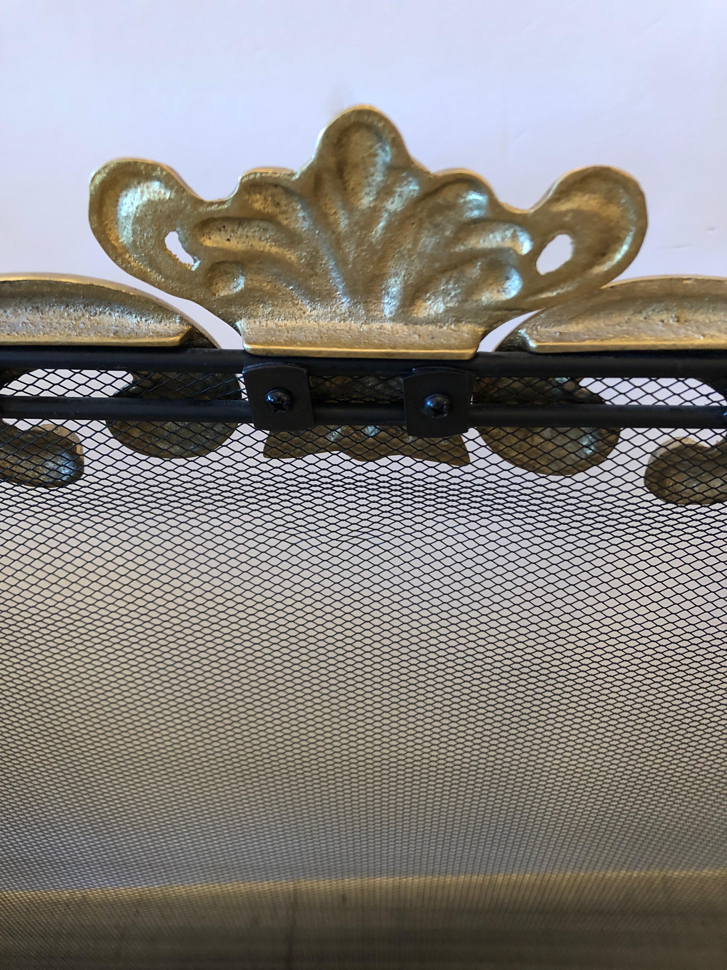 Beautiful French Style 3-Panel Fireplace Screen 3