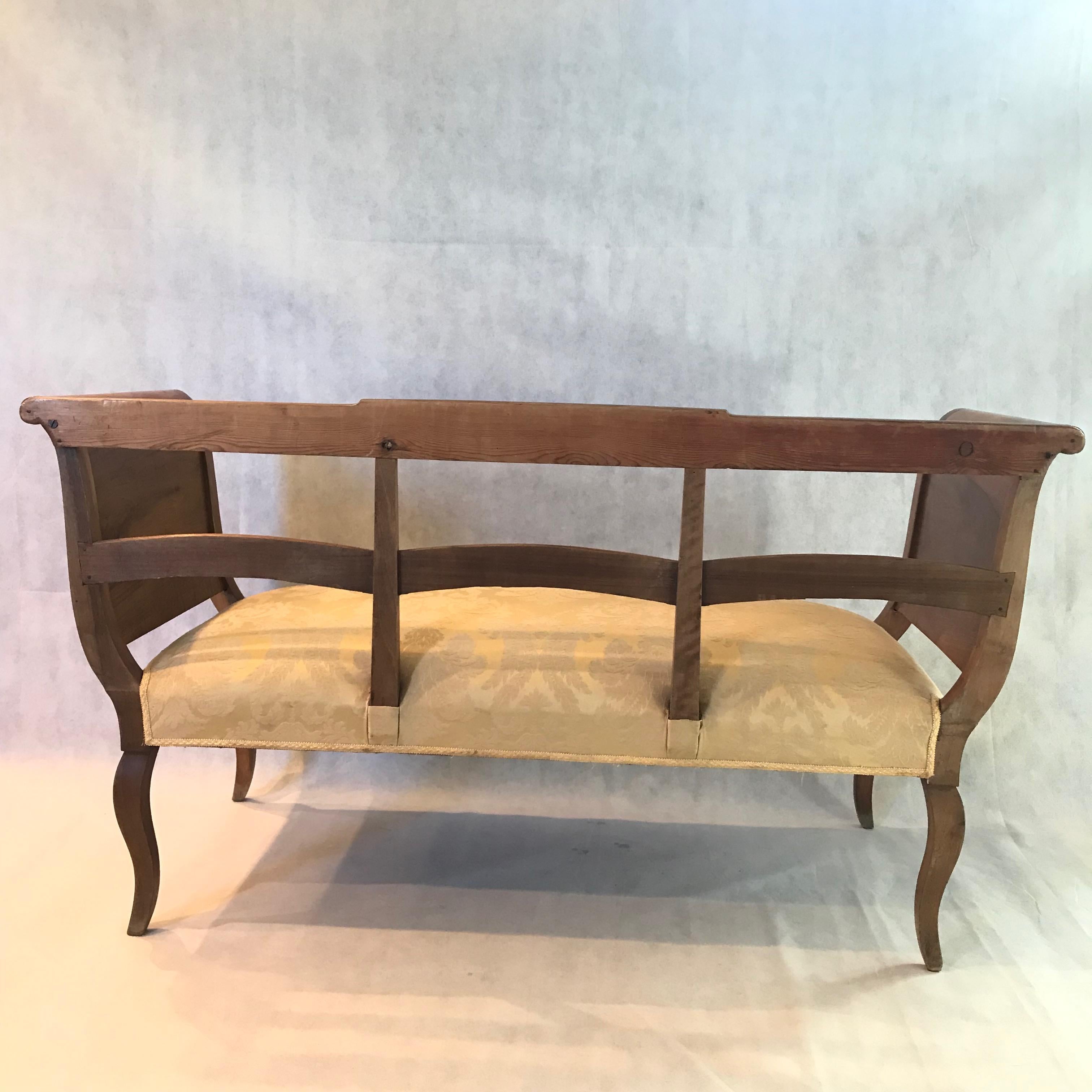 Beautiful French Walnut Sofa Loveseat In Good Condition In Hopewell, NJ