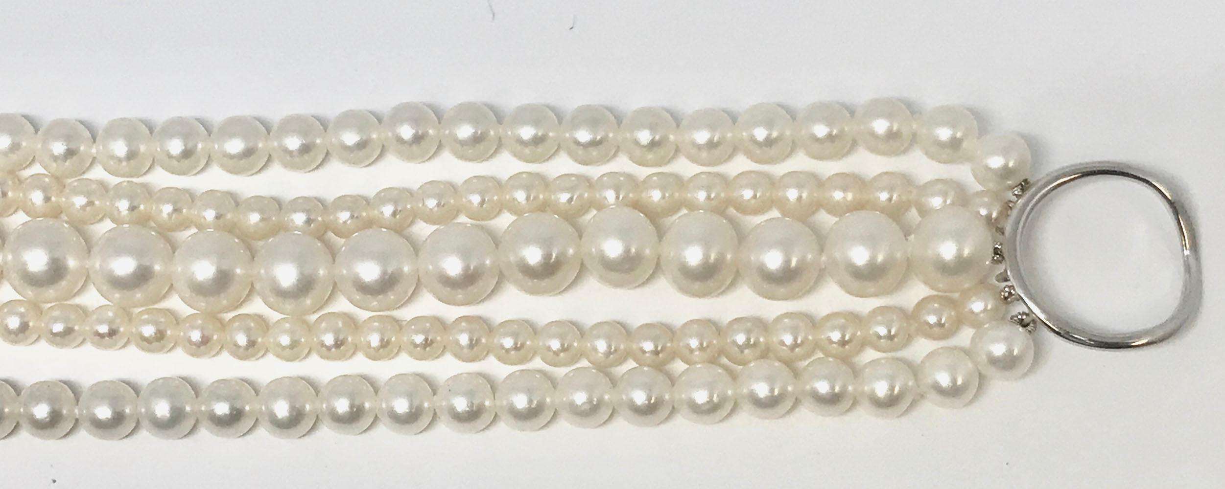 Schöne Süßwasserkultur-Perlen-Torsade/Tweed-Halskette, 17