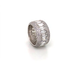 Beautiful Full Eternity Diamond Platinum Ring 9.51 Carat