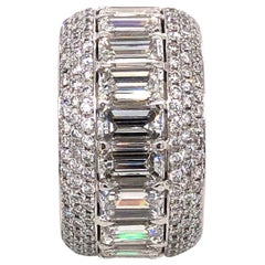 Beautiful Full Eternity Diamond Platinum Ring 9.51 Carat
