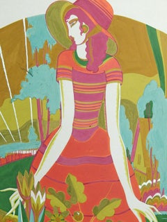 "Hermosos Jardines" Pintura Art Decó para Ladies Home Journal, Horn & Hardart