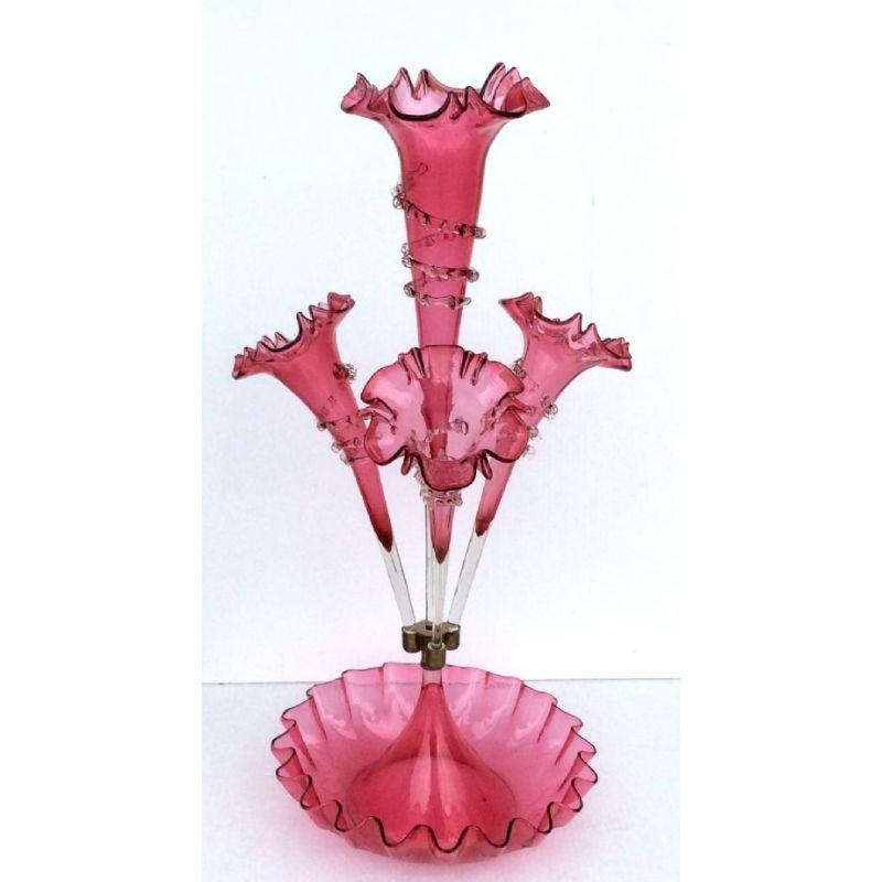 antique glass epergne