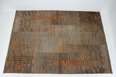 Beautiful Geometric Abstract Design Wool Carpet / Rug, 1950s