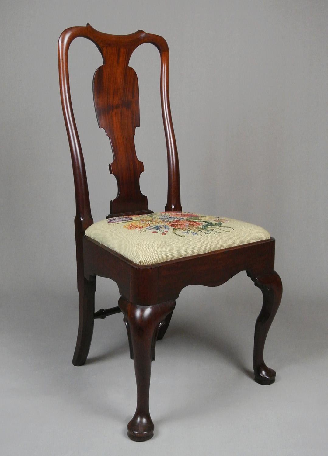 Beautiful George I Red Walnut Side Chair c.1735 1