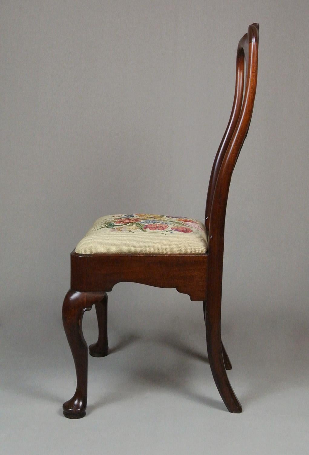 Beautiful George I Red Walnut Side Chair c.1735 2