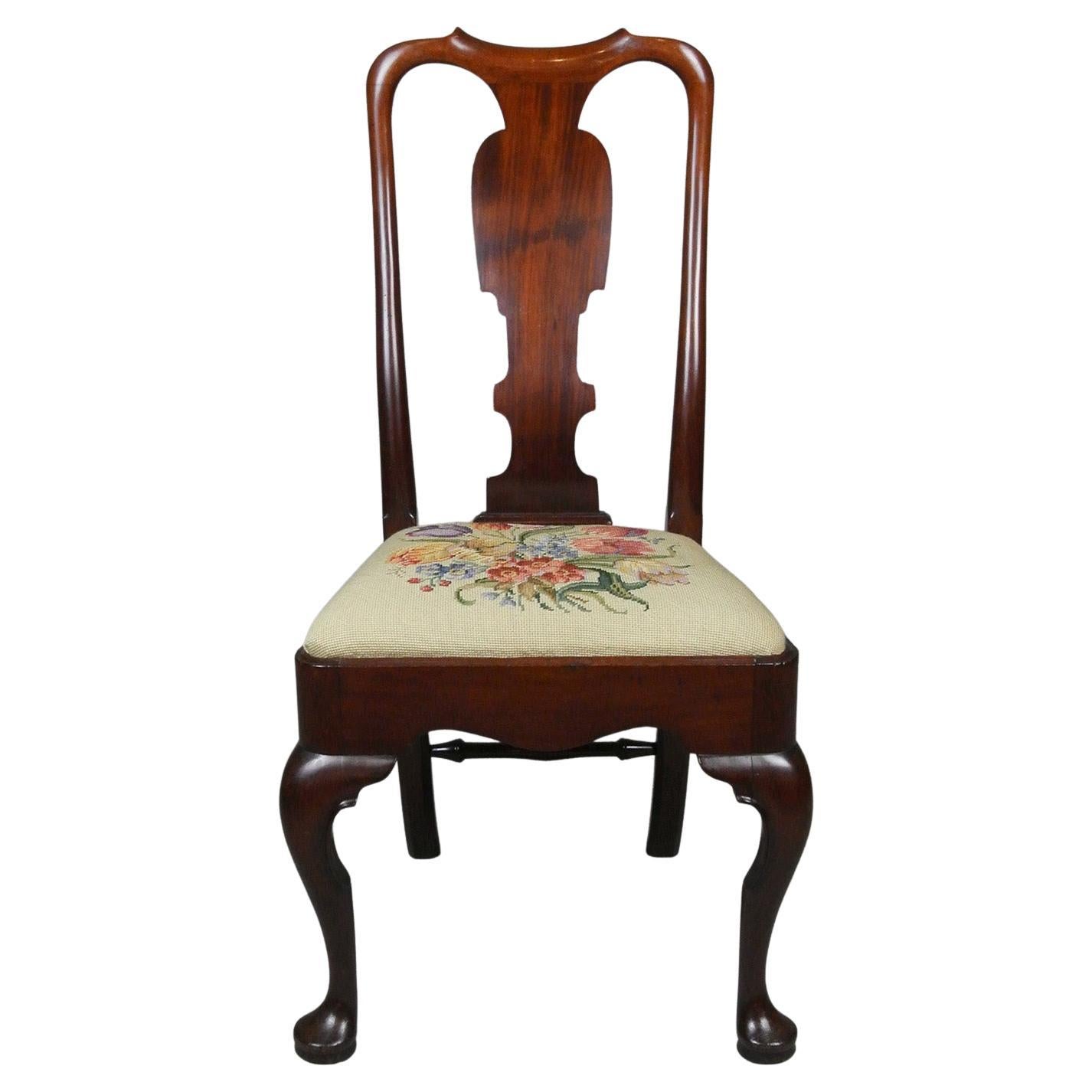 Beautiful George I Red Walnut Side Chair c.1735
