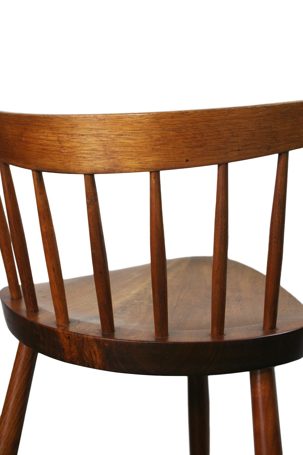 Beautiful George Nakashima Mira Stool Chair Solid walnut hand made Studio Craft 4