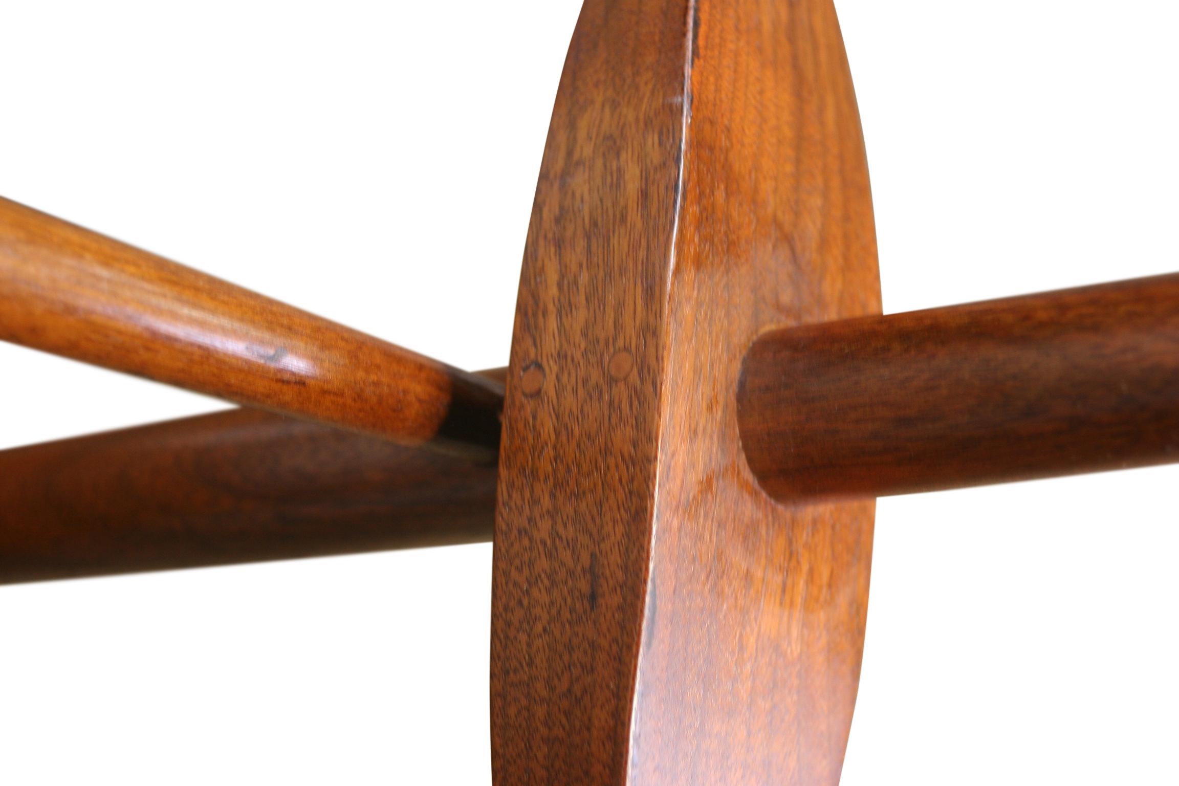 Beautiful George Nakashima Mira Stool Chair Solid walnut hand made Studio Craft 5